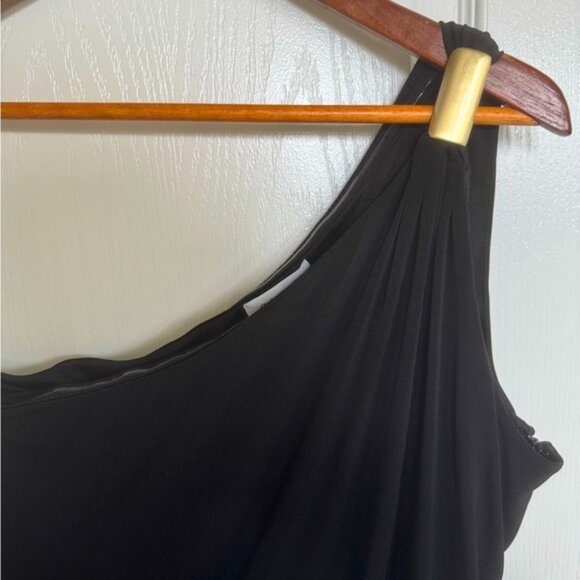 Calvin Klein One Shoulder Little Black Dress in Small - Picture 4 of 8